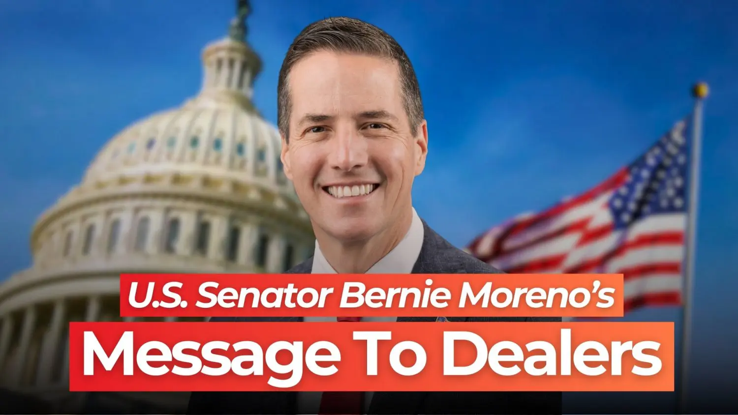 Newly elected Senator Bernie Moreno addresses dealers at the 2025 NADA Show and expresses excitement about the auto industry's future.