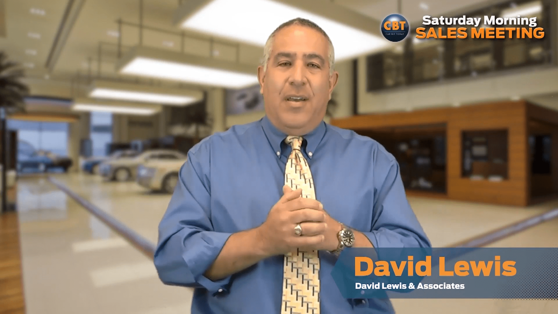 Saturday Morning Sales Meeting with David Lewis David Lewis