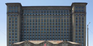 What is Ford doing at the Detroit train station? Ford
