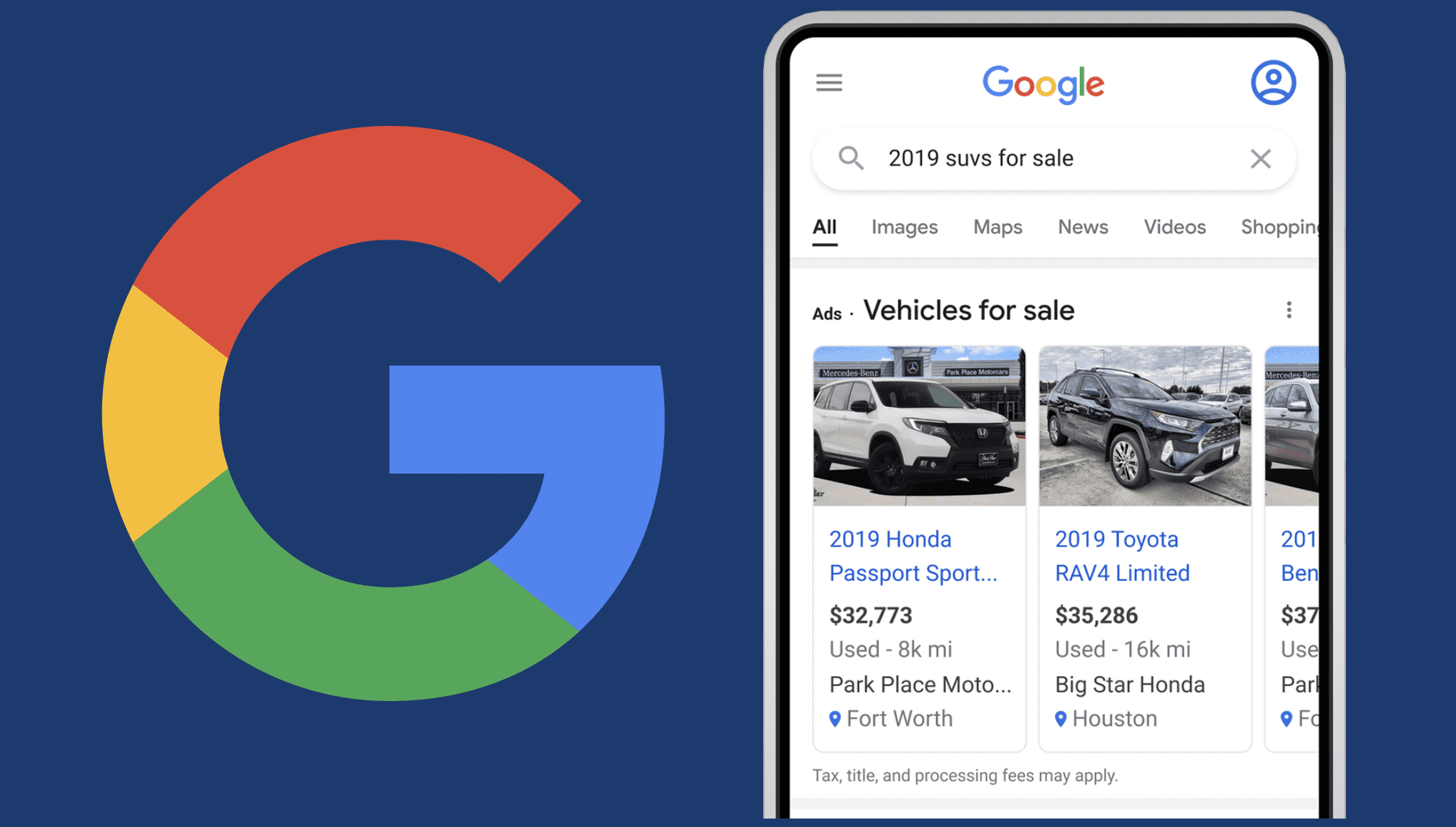 Google introduces vehicle ads to help consumers find cars nearby