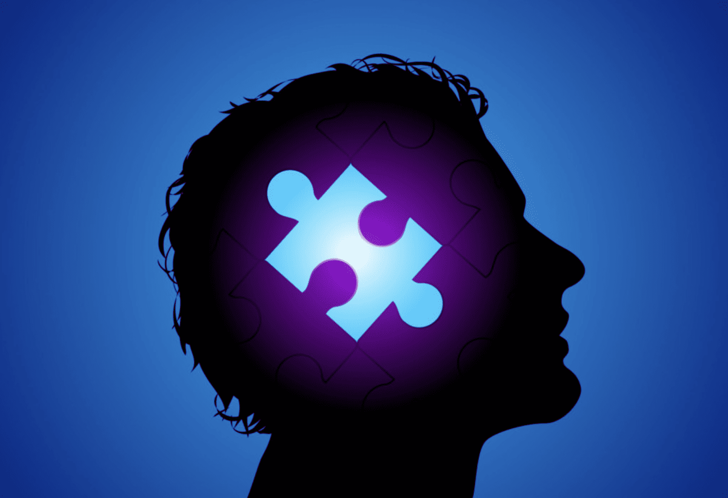 Abstract concept of an individual with autism spectrum disorder