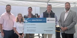 Annapolis Subaru donates $50,000 to Hope For The Warriors non-profit Maryland-based Annapolis Subaru donated $50,000 to Hope For The Warriors to support veterans and their family members