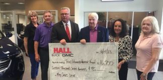 Hall Buick GMC donates over $16,000 to the Texas Wounded Warriors Foundation In the month of May, Texas-based Hall Buick GMC launched an initiative to raise funds for The Texas Wounded Warriors Foundation.