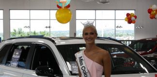Miss Colorado, an Air Force officer, receives vehicle from Mike Maroone Honda