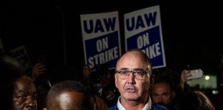 Talks moving slowly as United Auto Workers enter fourth day of strike United Auto Workers president Shawn Fain noted that talks with Detroit-Three automakers were progressing slowly, despite an ongoing strike.