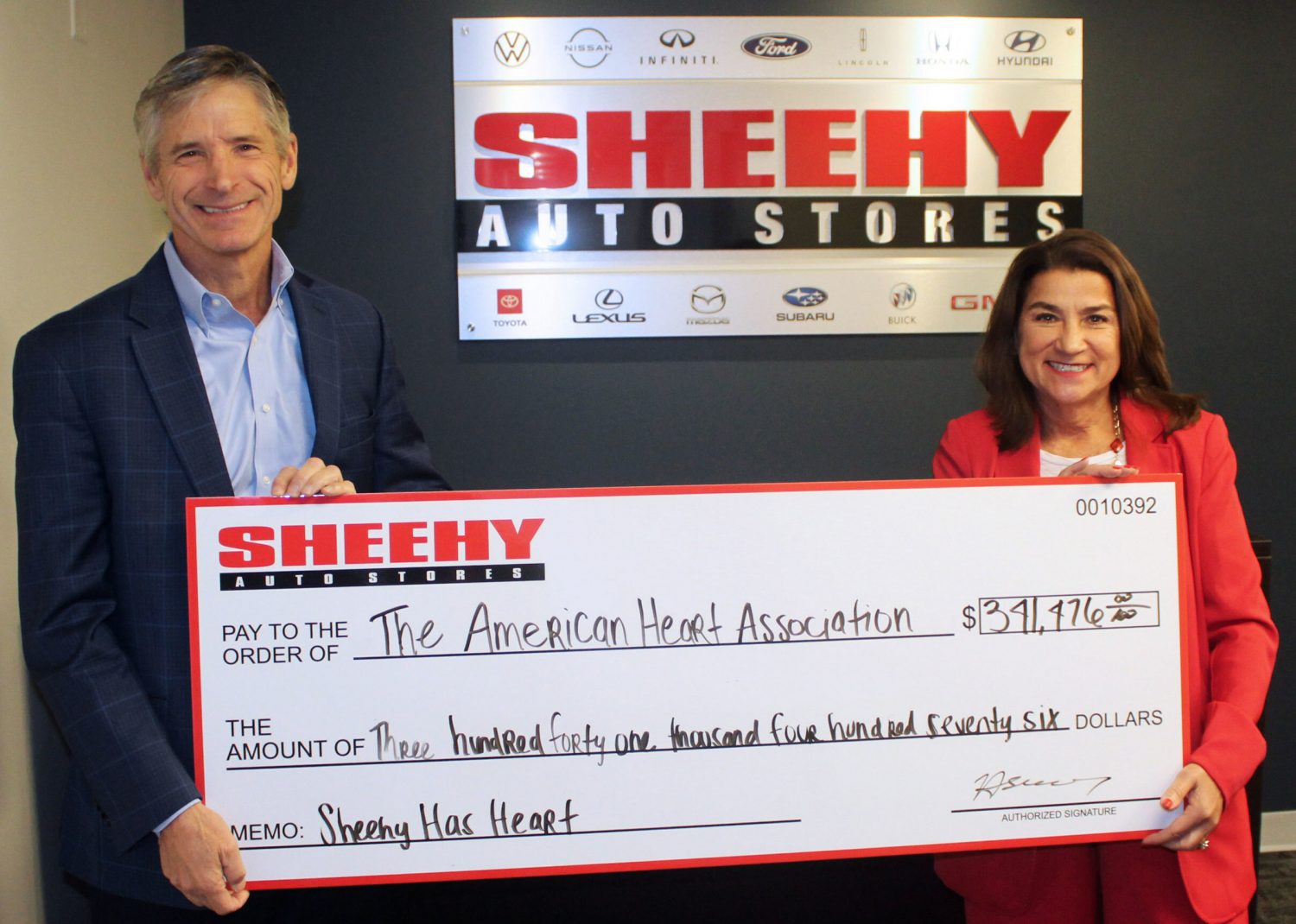 Sheehy Auto Stores has raised more than $340,000 for the American Heart Association in 2023, continuing its 11-year partnership.