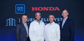 GM, Honda set to start production at hydrogen fuel cell plant Honda and General Motors' joint venture, FCSM, had begun producing hydrogen fuel cells for commercial use at GM's Brownstown, Michigan plant.