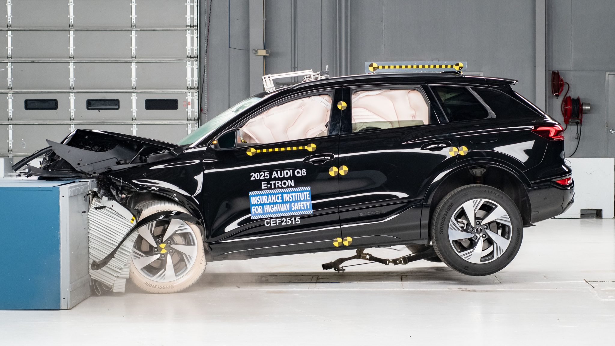 Audi crossover undergoing IIHS safety testing for Top Safety Pick+ recognition