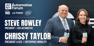 NY Automotive Forum 2025: Chrissy Taylor and Steve Rowley | Enterprise Mobility & Cox Automotive Cox Automotive President Steve Rowley and Enterprise's Chrissy Taylor speak with CBT News' Jim Fitzpatrick at the 2025 New York Auto Forum.