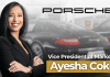 Porsche Cars North America’s Ayesha Coker recognized among 100 leading women in the North American auto industry Porsche