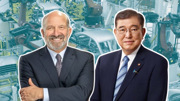 Trade negotiator Ryosel Akazawa urged U.S. Commerce Secretary Howard Lutnick to implement an agreed tariff cut on Japanese cars and auto parts