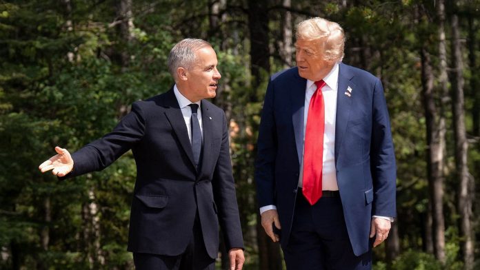 Canada is dropping many of its retaliatory tariffs to match U.S. exemptions under the USMCA, Prime Minister Mark Carney announced Friday.