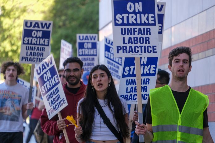 The UAW staged a march and rally on Thursday in Dearborn to protest Cleveland Cliffs’ decision to lay off more than 500 workers.