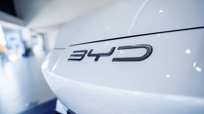 On Monday, shares of Chinese electric vehicle maker BYD tumbled nearly 8% after the company reported a 30% drop in quarterly profit.