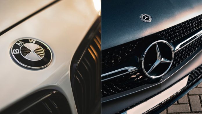 Mercedes-Benz sales fell 12% in Q3 due to U.S. tariffs and challenges in China, while BMW reported an 8.8% sales increase.