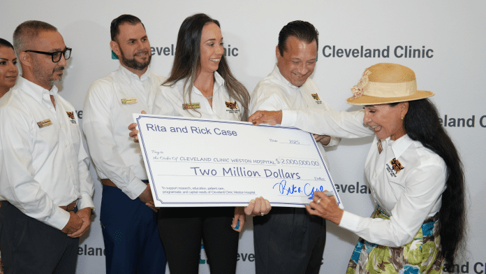 Rita Case donates $2 Million to Cleveland Clinic Weston Hospital and unveils the Rita and Rick Case Corridor