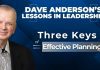 Dave Anderson on the three keys to strategic planning Dave Anderson, planning