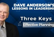 Dave Anderson on the three keys to strategic planning Dave Anderson, planning
