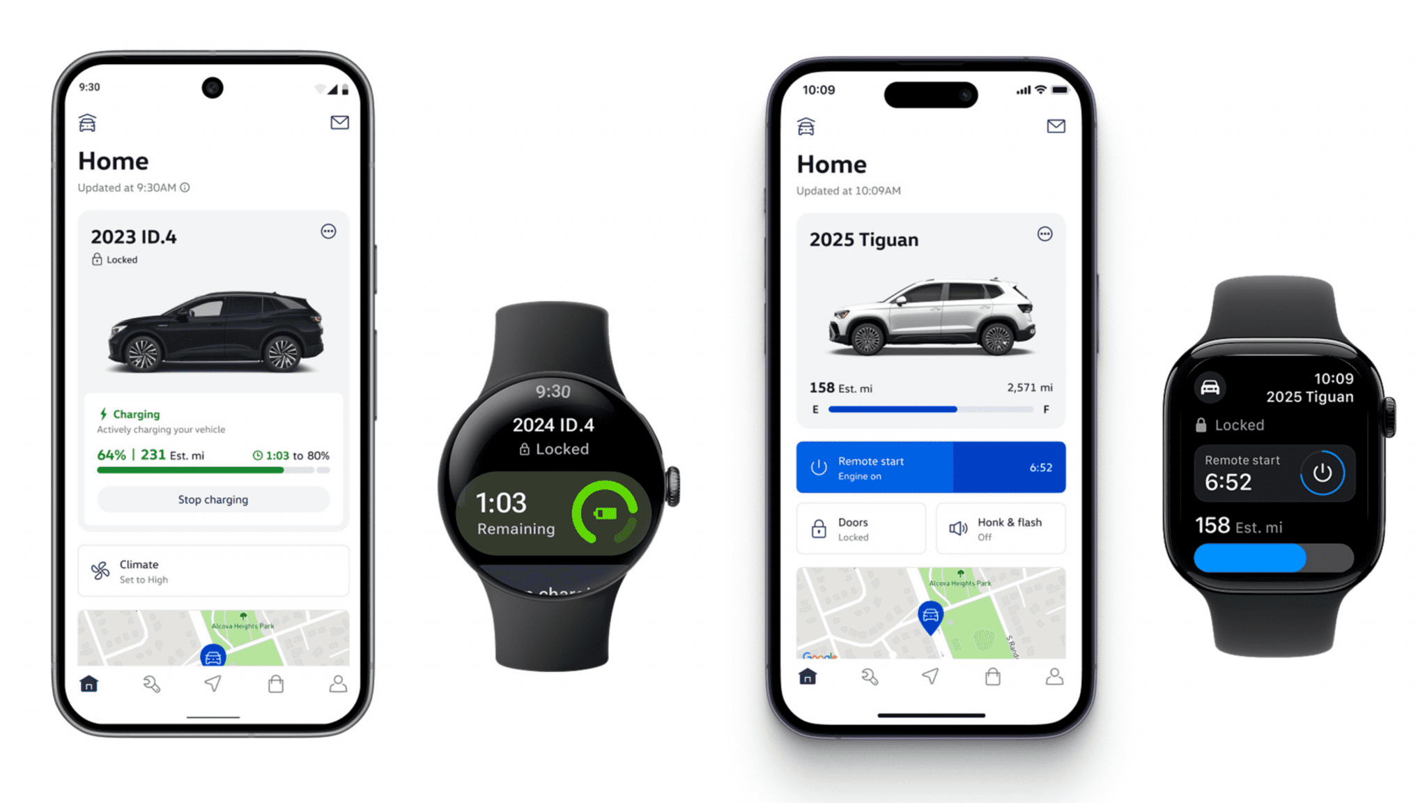 Volkswagen myVW mobile app introduces smartwatch support