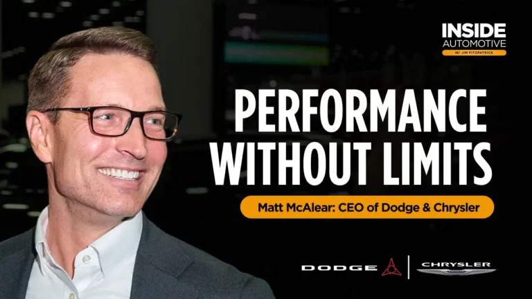 Dodge CEO Matt McAlear discusses dealer resets, multi-energy powertrains, and evolving muscle cars to meet consumer demand & performance