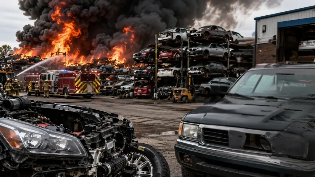 America's salvage yards are burning. Drivers are the ones paying the price