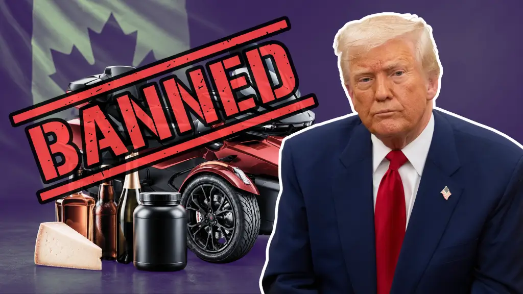 U.S. import ban on Canadian goods takes effect, includes motorcycles and alcohol