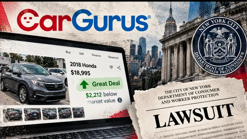CarGurus faces NYC lawsuit over used-car deal ratings and hidden fees