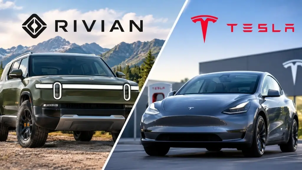 Rivian deliveries jump 46% as Tesla sales decline 2%